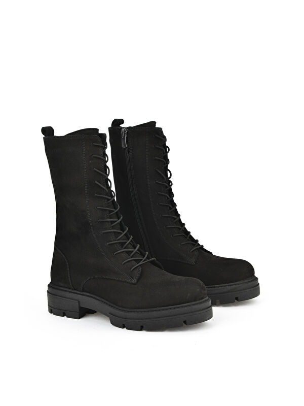 Kadın Hakiki Deri Bot 15319Z663582 Siyah - Görsel 3