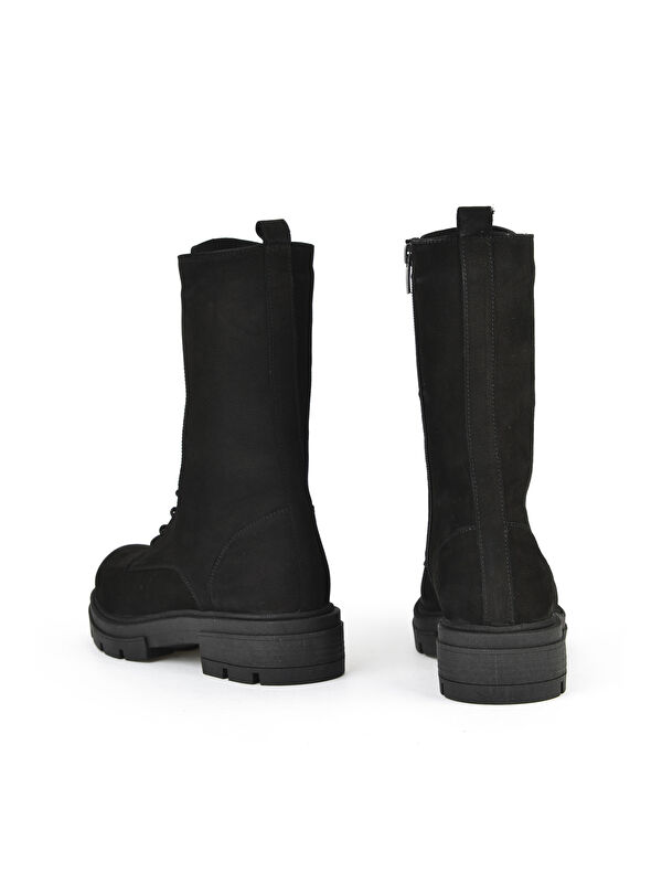 Kadın Hakiki Deri Bot 15319Z663582 Siyah - Görsel 4