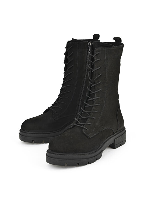 Kadın Hakiki Deri Bot 15319Z663582 Siyah - Görsel 6