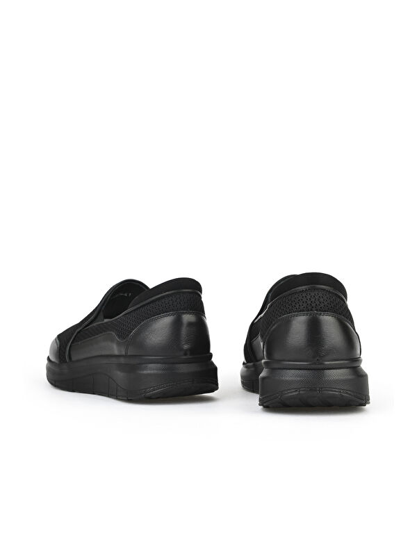 Erkek Hakiki Deri Konfor Ayakkabı 151123Z3680 Siyah - Görsel 4