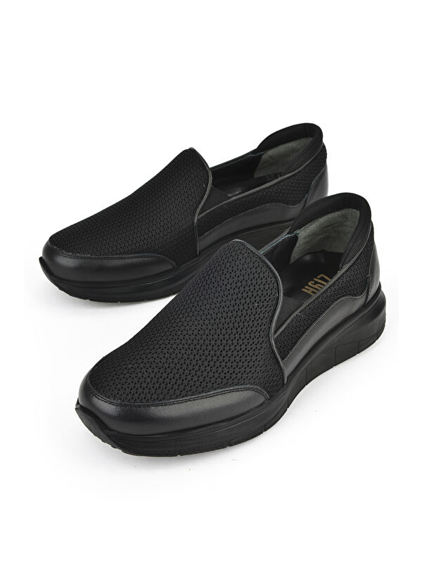 Erkek Hakiki Deri Konfor Ayakkabı 151123Z3680 Siyah - Görsel 6