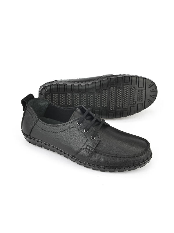 Erkek Hakiki Deri Ayakkabı 1511040ZY18232 Siyah - Görsel 5