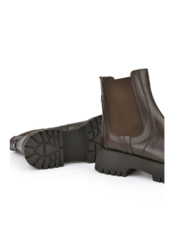 Kadın Hakiki Deri BOT 15319Z66453 Kahve - Görsel 5