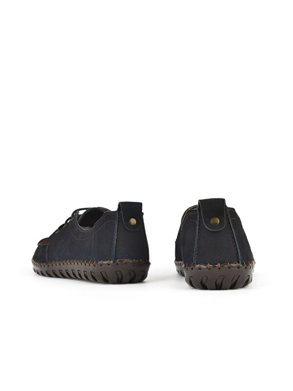 Erkek Hakiki Deri Ayakkabı 1511040ZY182322 Lacivert - Görsel 4