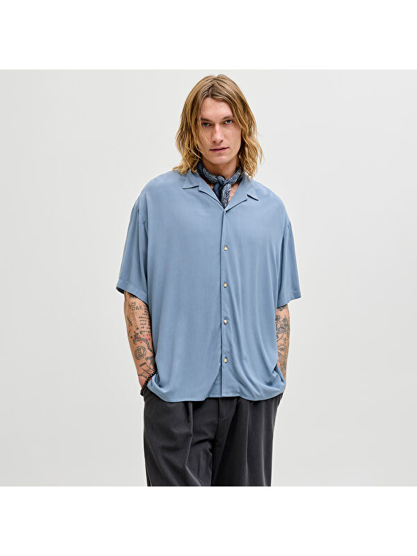 Jack & Jones Jeff Resort Solid Erkek Mavi Gömlek