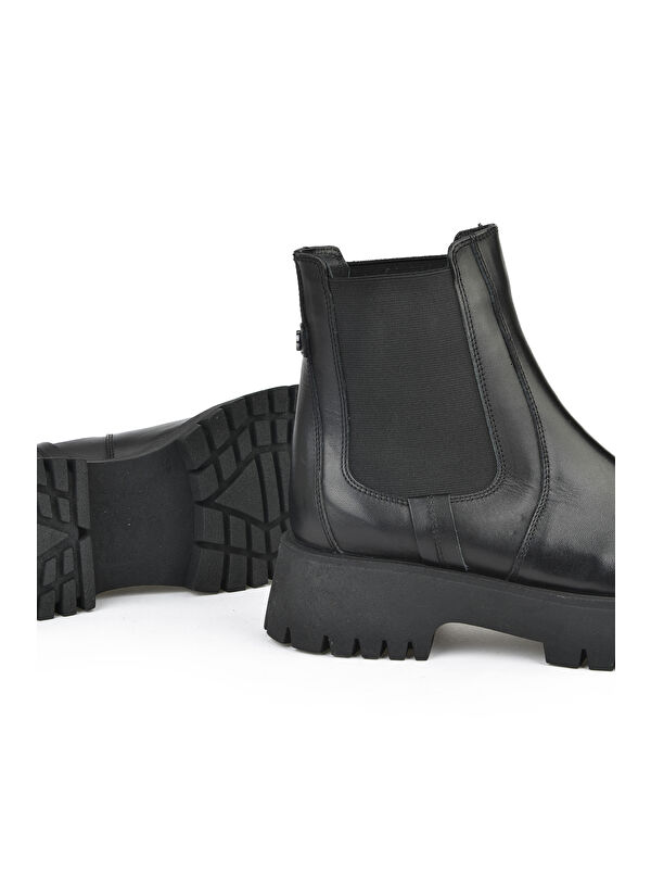 Kadın Hakiki Deri BOT 15319Z66453 Siyah - Görsel 5