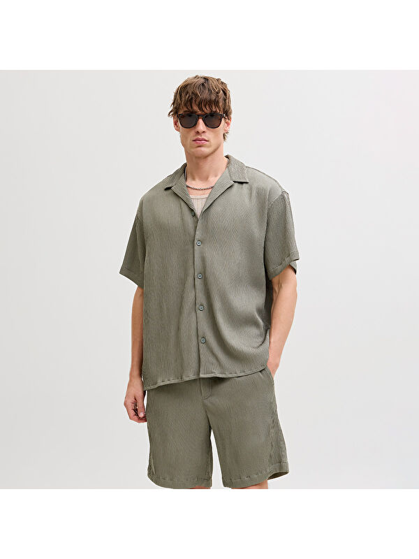 Jack & Jones Harrison Resort Erkek Haki Gömlek