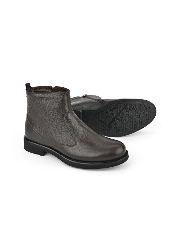 Erkek Hakiki Deri Bot 15319Z7113 Kahve - Görsel 5
