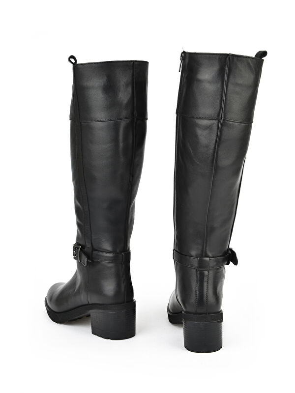 Kadın Hakiki Deri Çizme 15319Z8006 Siyah - Görsel 4