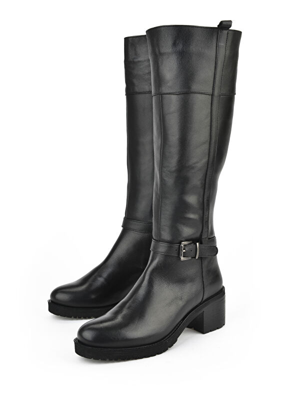 Kadın Hakiki Deri Çizme 15319Z8006 Siyah - Görsel 6