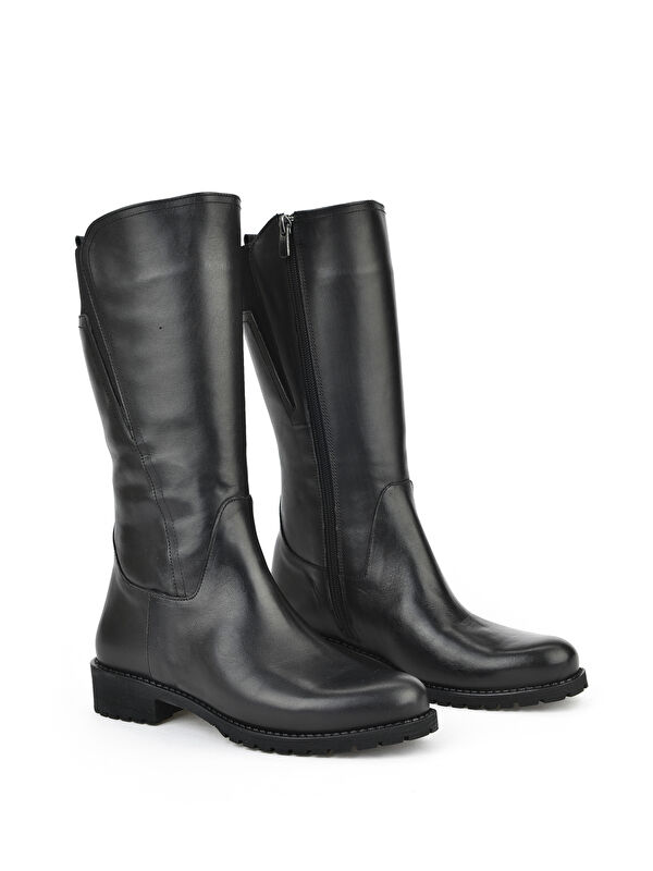 Kadın Hakiki Deri Çizme 15319Z88042 Siyah - Görsel 3