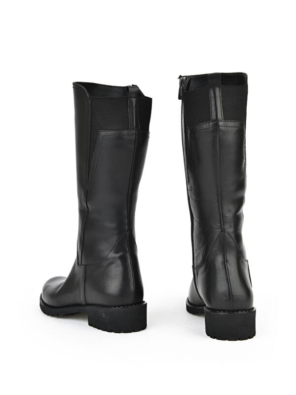 Kadın Hakiki Deri Çizme 15319Z88042 Siyah - Görsel 4