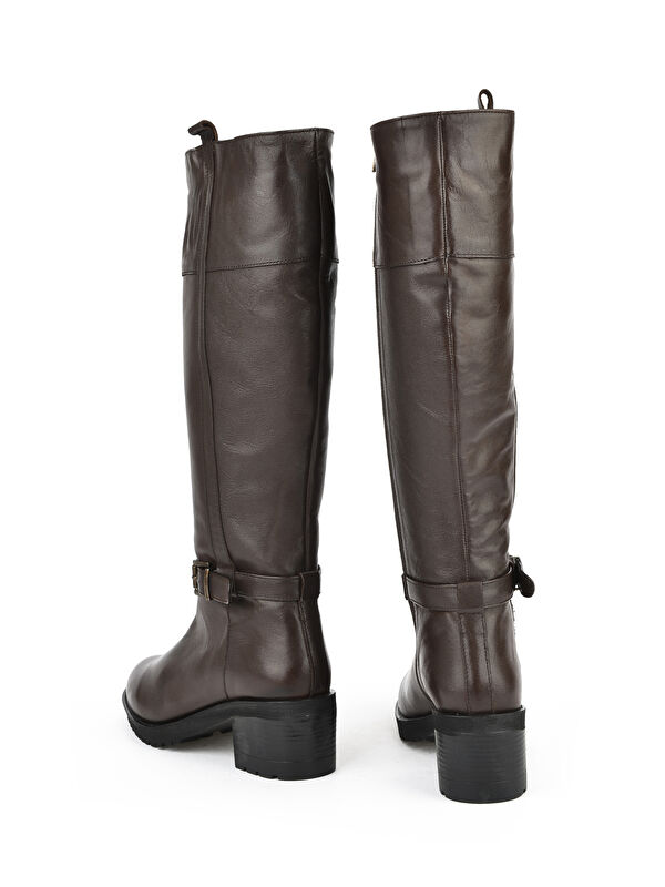 Kadın Hakiki Deri Çizme 15319Z8006 Kahve - Görsel 4