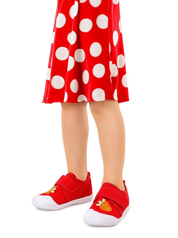 Strawberry Cırtlı Kız Bebek İlk Adım Panduf Ayakkabı - Görsel 3