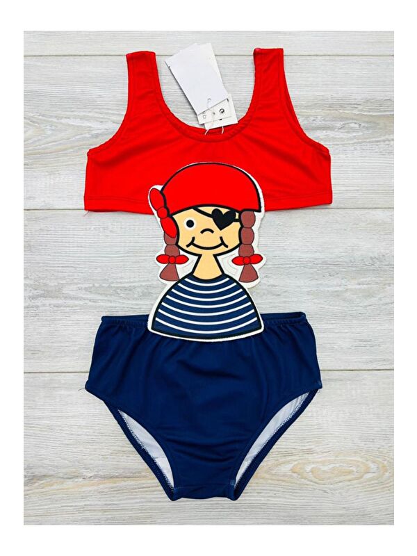 My Kids Wear Kahraman Detaylı Kız Çocuk Mayo