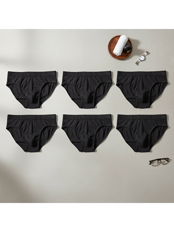 Bonbon Erkek 6'Lı Paket Siyah Renk Slip Bb2783