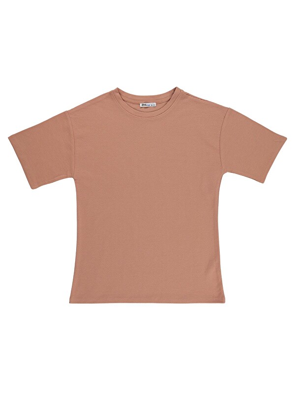 Civil Boys Basic Petek 6-9 Yaş Tişört - Pudra