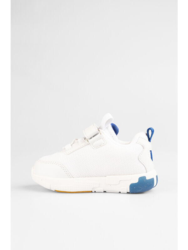 Number Işıklı Unisex Okul Öncesi Beyaz/Mavi Spor Ayakkabı - Görsel 3