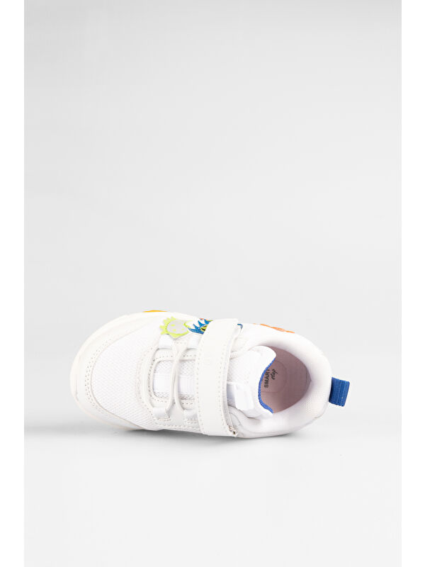 Number Işıklı Unisex Okul Öncesi Beyaz/Mavi Spor Ayakkabı - Görsel 7