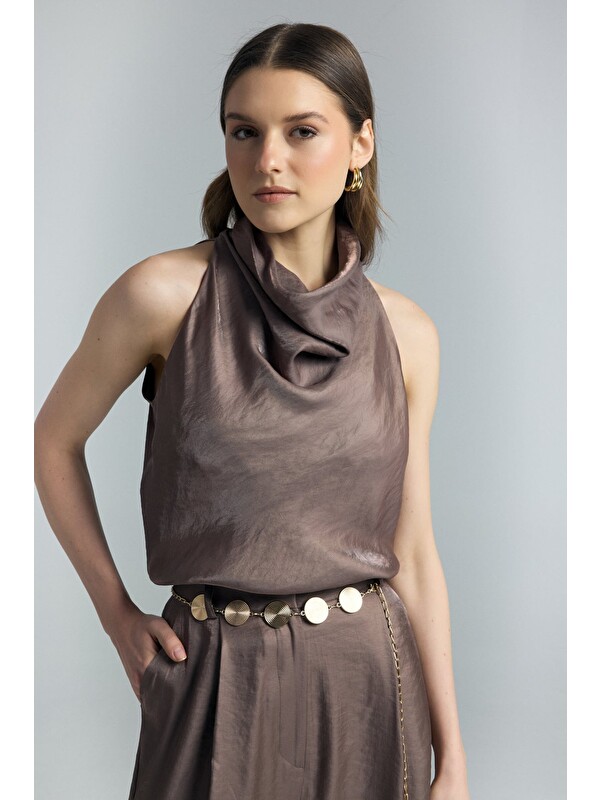 SATEEN Aura Bluz - Vizon