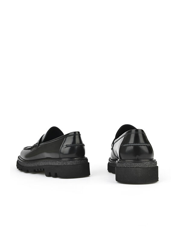 Erkek Hakiki Deri Ayakkabı 153745Z29201 Siyah - Görsel 4