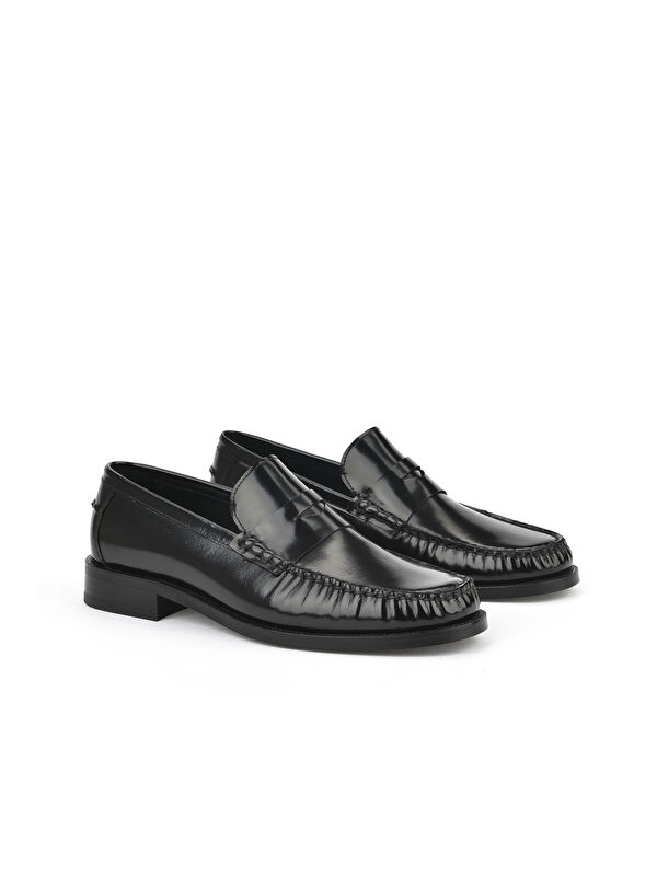 Erkek Hakiki Deri Ayakkabı 15350Z6868 Siyah - Görsel 3