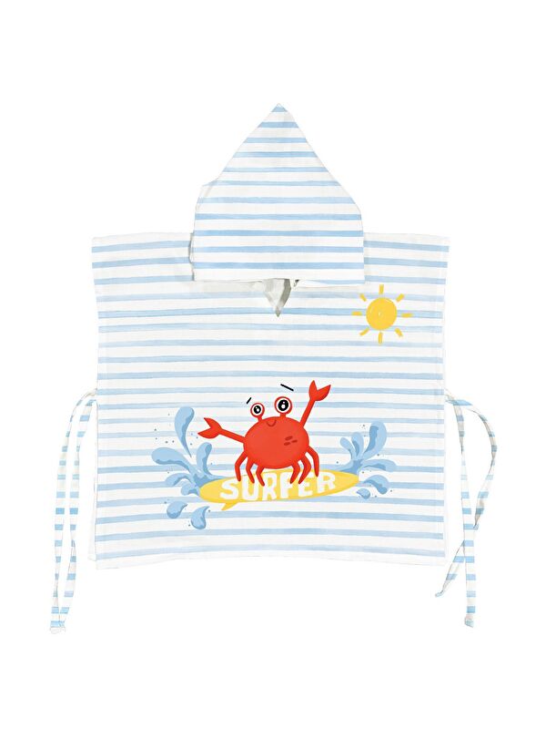 Casadora Baby Surfer Crab %100 Pamuk Çocuk Müslin Panço 5-6