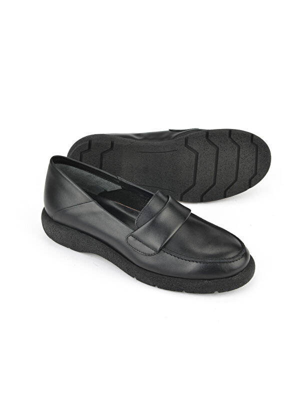 Kadın Hakiki Deri Ayakkabı 15319Z44307 Siyah - Görsel 5