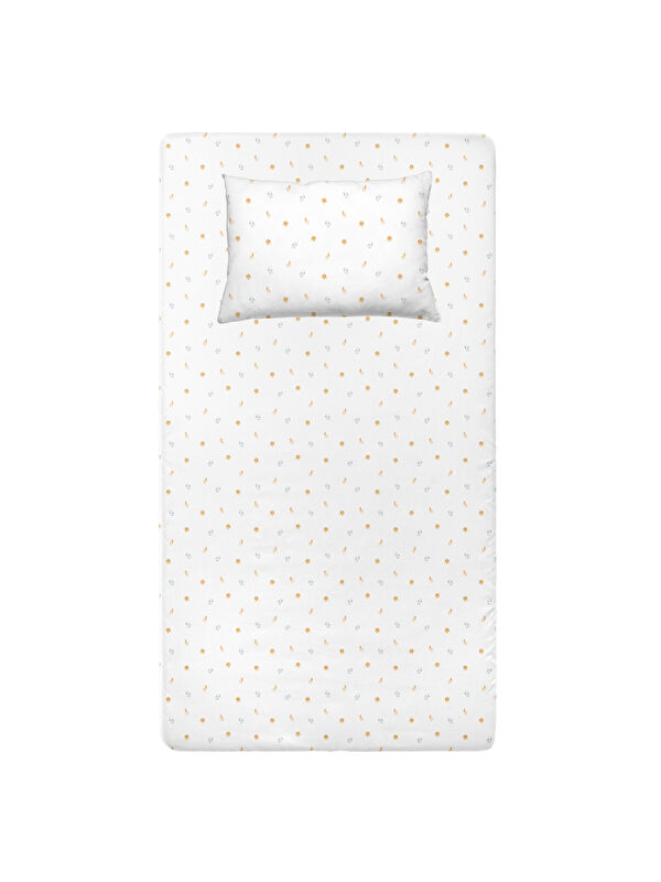 Casadora Baby Safari %100 Pamuk Saten Bebek Lastikli Çarşaf Seti -100x200 cm + 50x70 cm