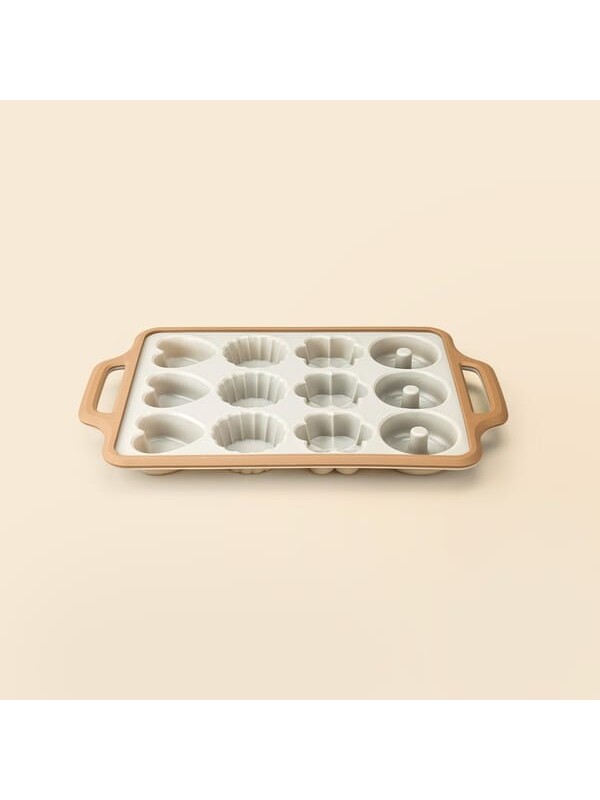 Arow Pavlova Silikon Muffin Kalıbı - Gri - 39x24x3 cm