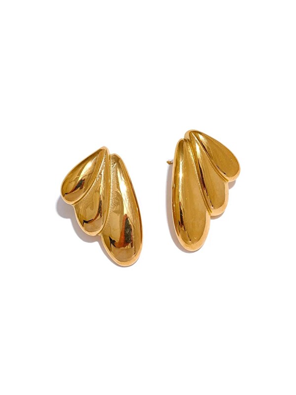 New Obsessions Yarı Kanat Gold Çelik Kadın küpe