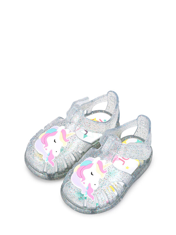 S10341 TOBBY UNICORNIO Beyaz Kız Çocuk Sandalet - Görsel 4