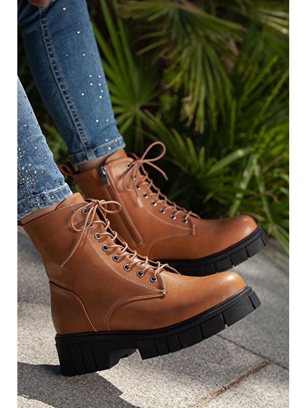 D099 Kadın Postal Bot & Bootie - Görsel 3