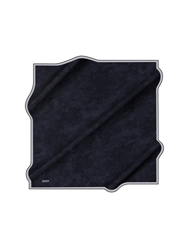 AKER Lacivert 100X100 İpek Krep Saten Eşarp