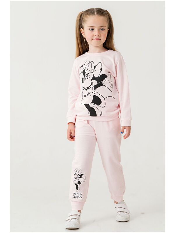 cassolını Kız Çocuk Minnie Mouse Baskılı Mevsimlik Eşofman Takımı
