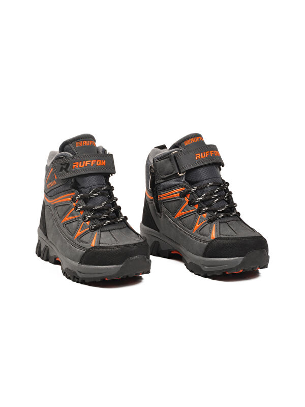 Füme Turuncu Polarlı Kaymaz Taban Çocuk Outdoor Bot 2301 P - Görsel 4