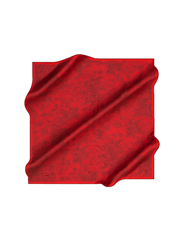 AKER Kırmızı 90X90 İpek Twill Eşarp