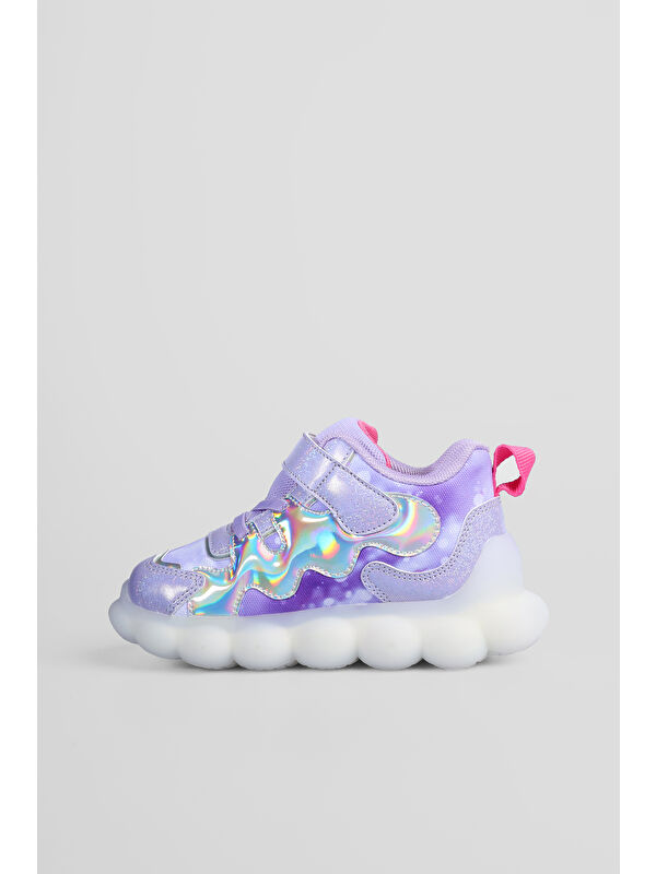 Sonya Işıklı Kız Okul Öncesi Lila Spor Ayakkabı - Görsel 3