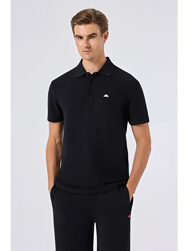 Ellesse % 100 Pamuk Dokulu Düğmeli Polo Yaka T Shirt 6SM5010-BK