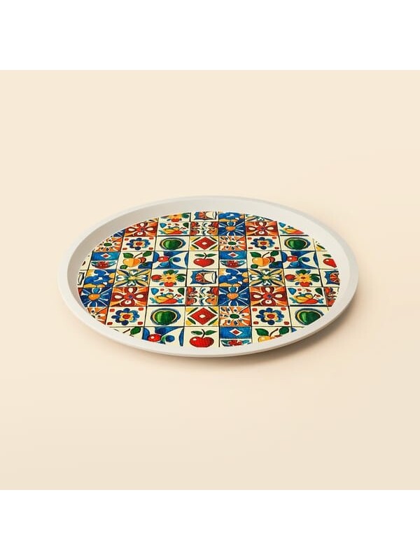 Evidea Kitchen Colorful Toya Küçük Tepsi - Renkli - 31 cm