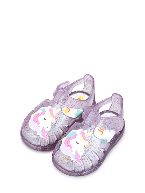 S10341 TOBBY UNICORNIO Gri Kız Çocuk Sandalet - Görsel 7