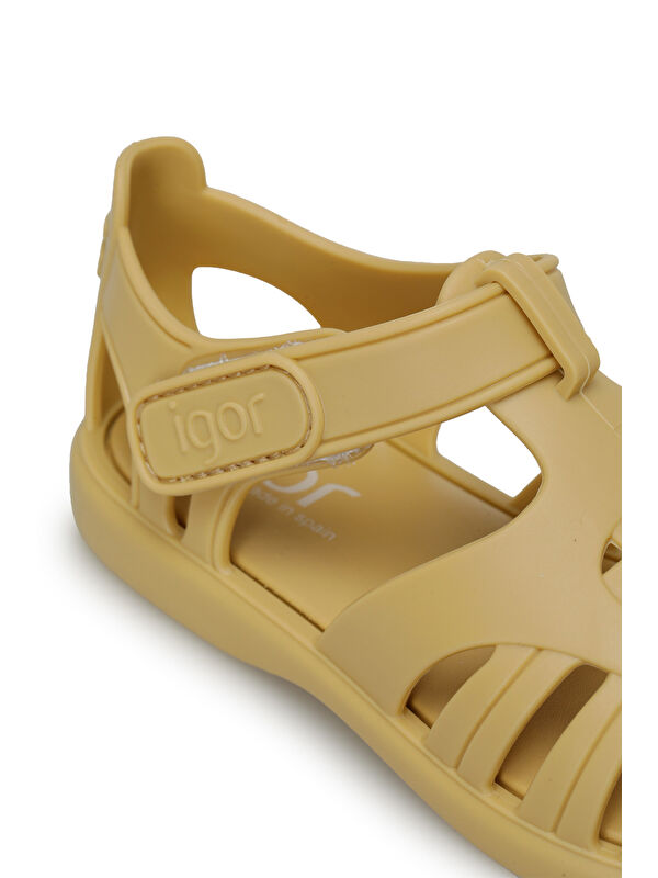 TOBBY SOLID Kahverengi Unisex Çocuk Düz Sandalet - Görsel 8