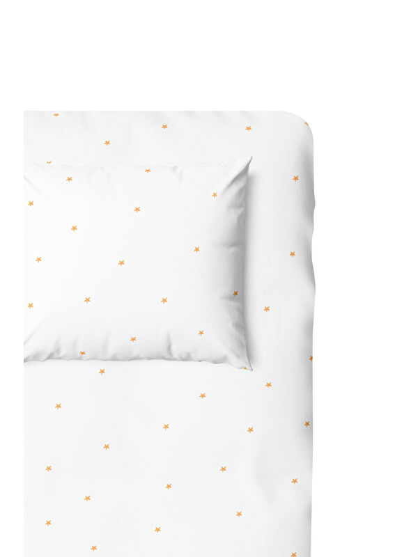 Casadora Baby Stars 100% Pamuk Saten Bebek Lastikli Çarşaf Seti - 100x200 cm + 50x70 cm