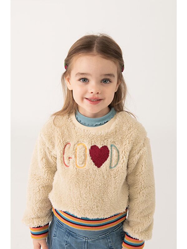 Boboli Kız Çocuk Good Nakışlı Sweatshirt