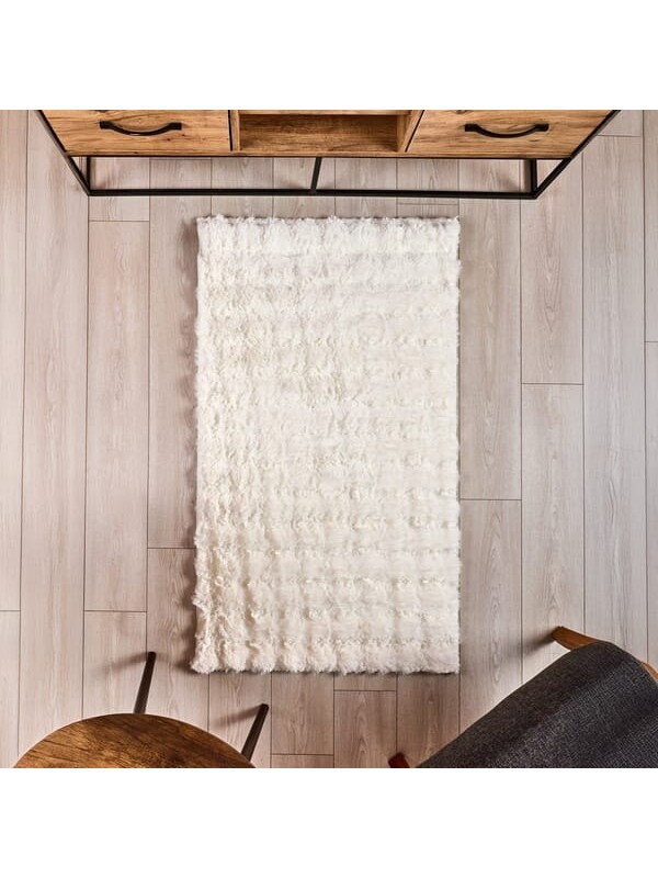 Evidea Soft Bubble Post Halı - Krem - 80x140 cm