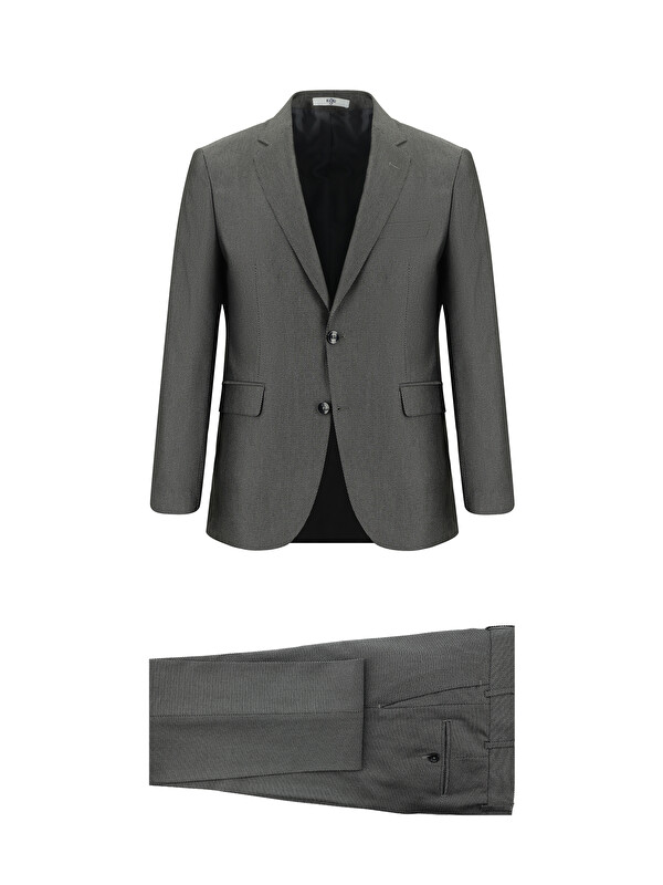 Kiğılı Slim Fit Dar Kesim Klasik Desenli Takım Elbise