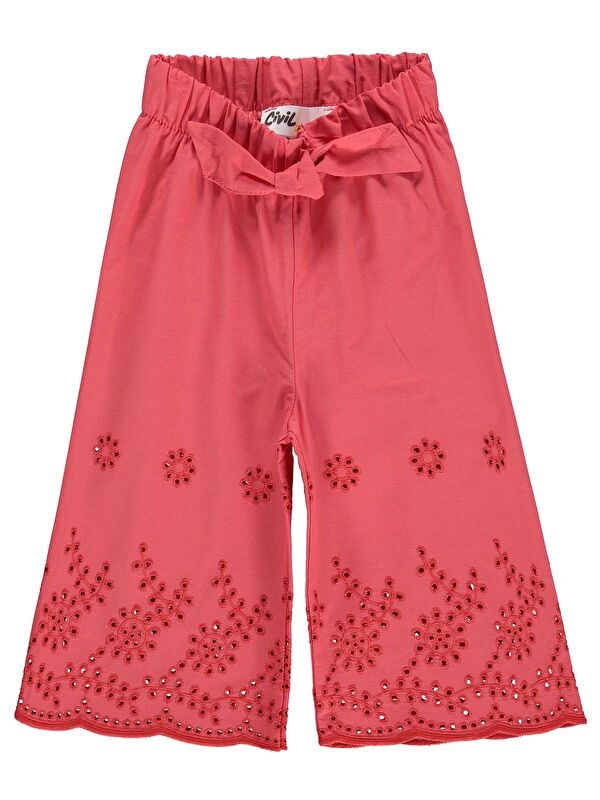 Civil Baby Paça Brodeli 6-18 Ay Pantolon - Kırmızı