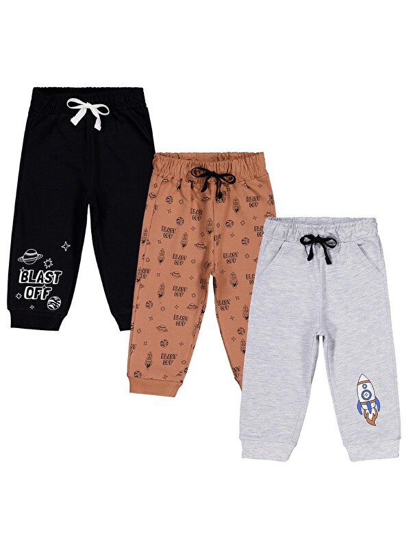 Civil Baby Astronot Baskılı 3'lü Set 6-18 Ay Tek Alt Bebe - Standart