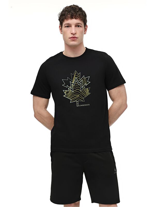 Lumberjack ML BERA 11TRV38 6FX Siyah Erkek Kısa Kol T-Shirt