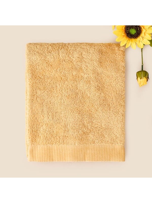 Evidea Soft Linen Yüz Havlusu - Hardal - 50x90 cm